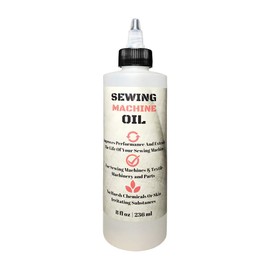 Stainless Sewing Machine Oil - 8 Oz - Custom Formulated, Compatible with Singer, Bernina, Kenmore, and Other Commerical Sewing/Embroidery Machines