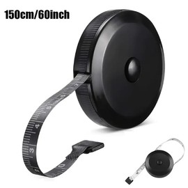 Measuring Tape for Body Measurements, Dual Sided Measuring Tape Black, Retractable Tape Measure, Tailors Tape Measure