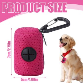 NHQZ Pack of 2 waste bag dispensers, dog waste bag dispenser, waste bag holder, dog bag dispenser for dogs, A, multicoloured