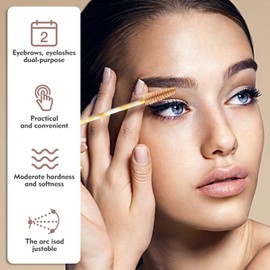 50 PCS Disposable Mascara Wands, Eyelash Mascara Brushes, Crystal Eyebrow Spoolies Brush, Silicone Mascara Wands, Makeup Brushes, Applicator for Eyelashes Extension