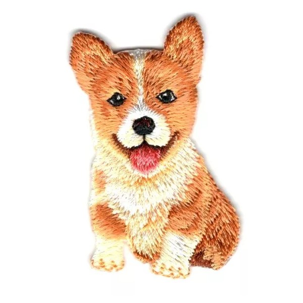 Unbranded CORGI PUPPPY Iron On Patch Dogs Pets Animals Puppies