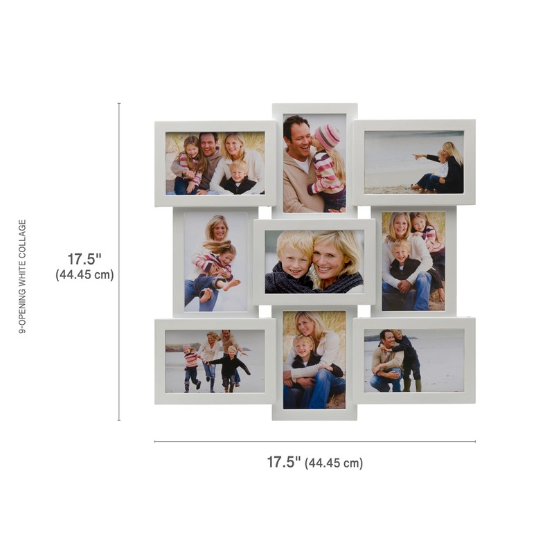 Melannco 18 x 18 Inch 9 Opening Photo Collage Frame,