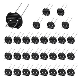 Doyime U Pin Stakes (Set of 30) Co-Shaped Pin, Gardening Sheet, Fixing Pin, Cord-Stop Pin, Weed Prevention Sheet, With Black Circle, For Fixing Artificial Grass For Greenhouses, Camping, Gardens, 5.9 inches (15 cm)
