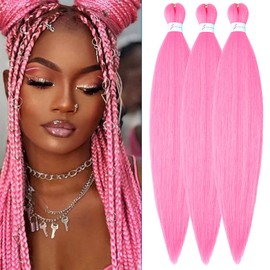 Braiding Hair Extensions 16 Inch Pre stretched Braiding Hair Hot Water Setting Synthetic Hair