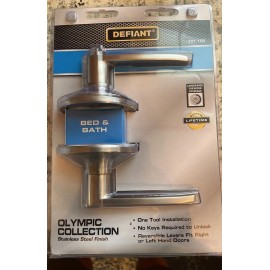 Defiant Olympic Collection Stainless Steel  Bed And Bath Lever Door Handle NIP