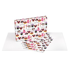 American Greetings Birthday Wrapping Paper Sheets with Gridlines, Designed by Stop The Clock (12 Sheets, 30 in. x 20 in.)