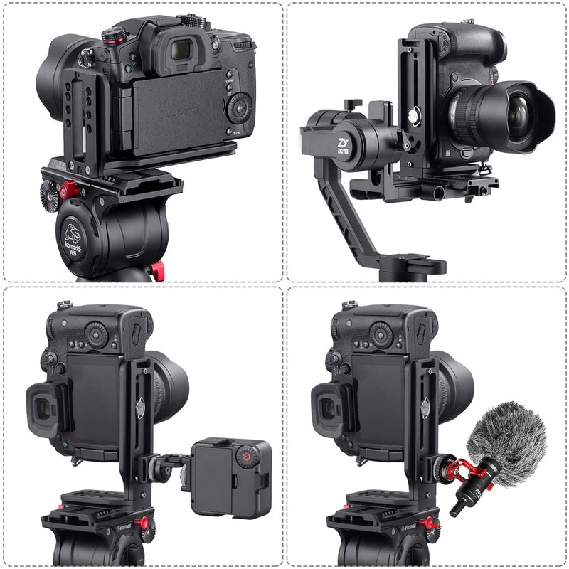 Camera L Bracket with 1/4" Screw Hole Universal DSLR Camera