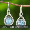 NOVICA Handmade .925 Sterling Silver Roman Glass Dangle Earrings Knot
