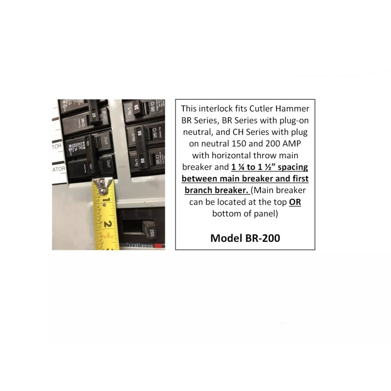 GenSafety BR200 Generator Interlock Kit Eaton / Cutler Hammer or