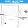 H-Qprobd Magnetic Dry Erase Board with Stand Double-Sided Mobile Whiteboard