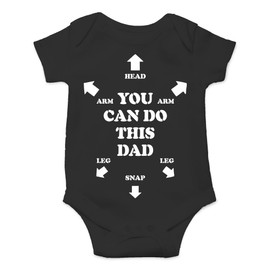 AW Fashions You Can Do This Dad Baby Bodysuit Cute Inspirational Newborn Outfit Infant Boy Girl Clothes (Newborn, Black)