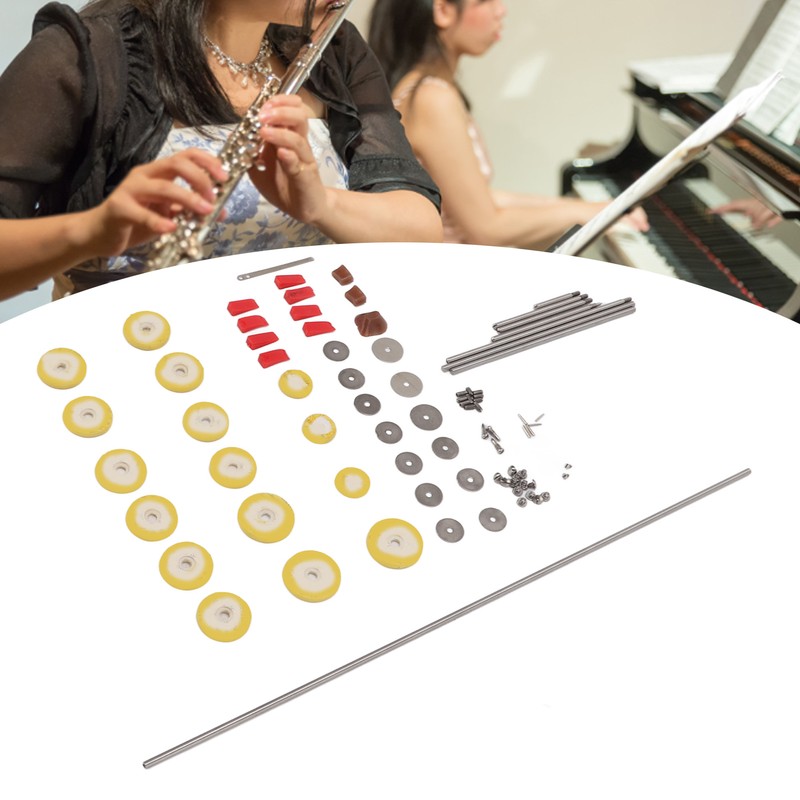 Flute Repair Kit Pads DIY Maintenance Tools Set Musical Instrument