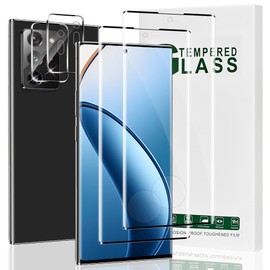 [2+2 Pack] For Note 20 Ultra Screen Protector with Camera Lens Protector, Ultrasonic Fingerprint Compatible, HD Clear, Anti Scratch for Note 20 Ultra Tempered Glass Screen Protector (6.9 Inch)
