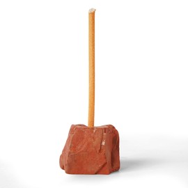 Urban Nest Natural Crystal Incense Holder, Decorative Healing Stone for Meditation, Energy Cleansing, Emotional Healing, Spiritual Growth & Home Decor (3-5cm, Red Jade)