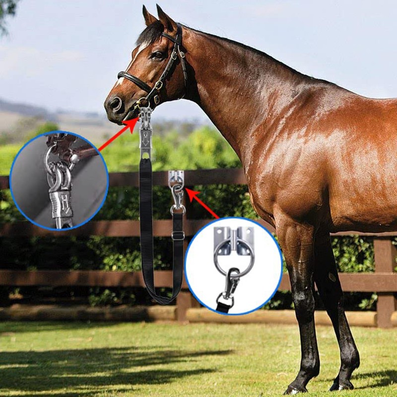 GAITWIN Cross Tie Ring for Horses, Block Tie Hitching Ring