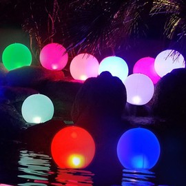 40cm Floating Pool Light LED Floating Light Oversized Inflatable Glowing Ball Garden Backyard Pond Party Decorations
