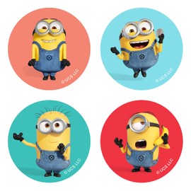 Kardasis Minions Cupcake-Aufleger Muffin Dekoration | Essbarer Aufleger für Torten und Kuchen | Tortendekoration für den Minions Themengeburtstag | 5,3cm + 12 Stücke