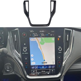 AOKIO Interior Dashboard Navigation Screen Panel Frame Cover Middle Air Vent AC Outlet Trim for Subaru Outback Legacy Accessories 2020 2021 2022 2023 2024 2025