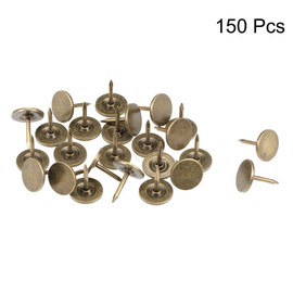 uxcell Upholstery Nails Tacks 11mmx13mm Flat Head Furniture Nails Bronze Tone for Furniture Sofa Headboards, 150 Pcs