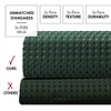 Clara Clark Hunter Green Shower Curtain - Hotel Quality Waffle