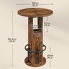 MAHANCRIS Round Bar Table, 35.6" H Bistro Pub Table with