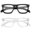 Gleyemor Blue Light Glasses for Men Women Trendy Square Frame