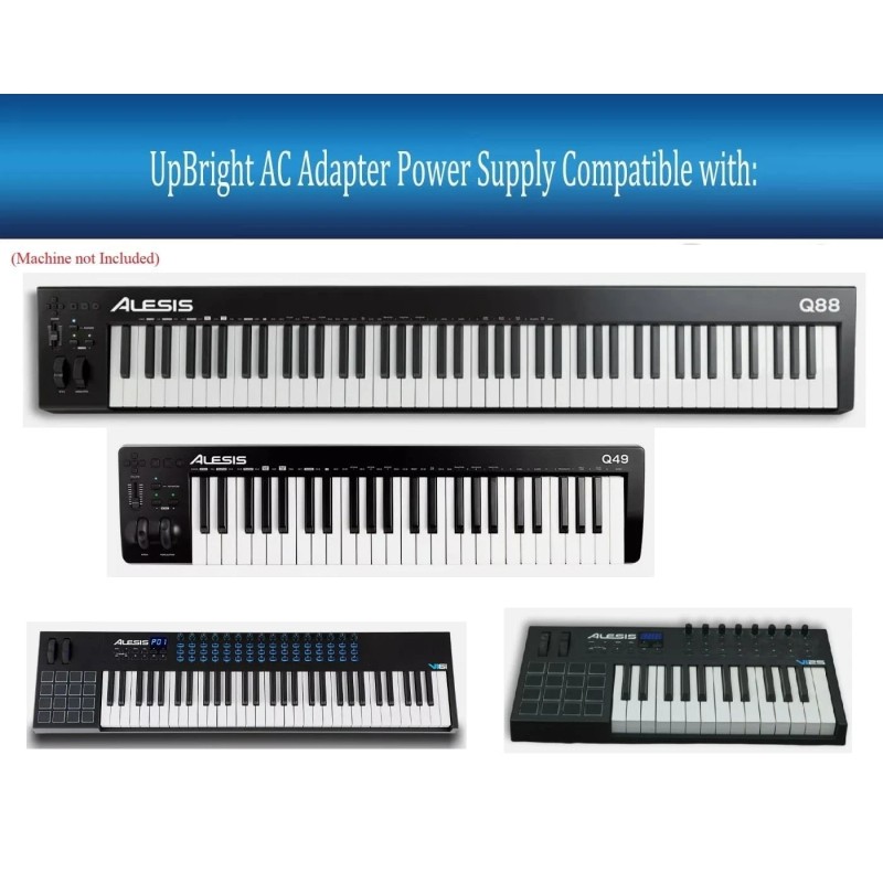 UpBright 9V AC DC Adapter Compatible with Alesis MIDI Keyboard