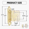 Gold Kitchen Cabinet Hinges 1/2" Overlay, 50 Pack (25 Pairs)