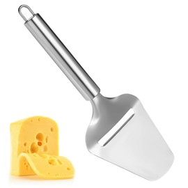 Stainless Steel Cheese Slicer, Multi-Functional Manual Cheese Cutter, Non-Stick Grater Peeler Plane for All Types of Cheese (Silver)