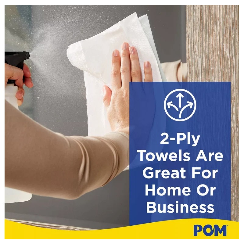 POM Individually Wrapped 2-Ply Paper Towels (110 sheets/roll, 30 rolls)