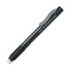Pentel Clic Eraser, Retractable, Pocket Clip, Rubber Grip, Black Barrel
