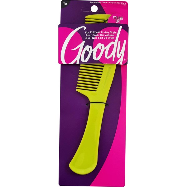 Goody Styling Essentials Detangling Hair Comb - Suitable For All Hair Types - Fine Tooth Comb Detangles Wet or Dry Hair - Hair Accessories for Men, Women, Boys and Girls