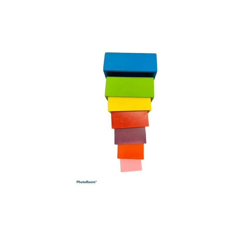 Torre Cubos Bloques De Apilar Montessori Material Didáctico