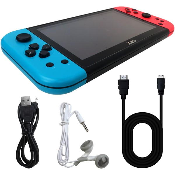 lovckza For X80 Handheld Game Console 7“ HD Output Retro
