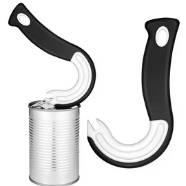 Pull Ring Can Opener and Bottle Opener Set, 2-Piece Arthritis Aid, Non-Slip Handle, Ergonomically Designed, Kitchen Tool for Most People, Easily Opens Cans and Bottles