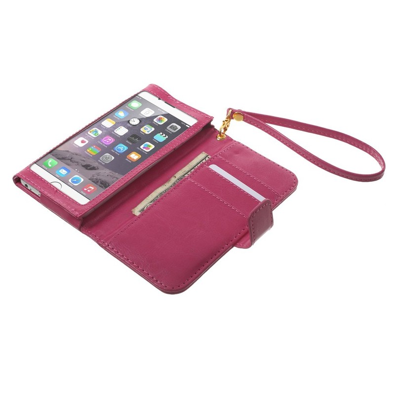 DFV Mobile Crazy Horse PU Leather Wallet Case with Frame