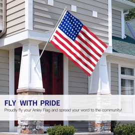 Anley Fly Breeze 3x5 Foot US National 48 Stars Flag - Vivid Color and Fade proof - Canvas Header and Double Stitched - 48 Stars American United States 1912 Flags Polyester with Brass Grommets 3 X 5 Ft