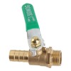 Brass Ball Valve with Thickened Hose and Green Lever Handle