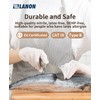 LANON Food Safe Disposable White Nitrile Gloves, Latex-Free, Powder-Free, Textured