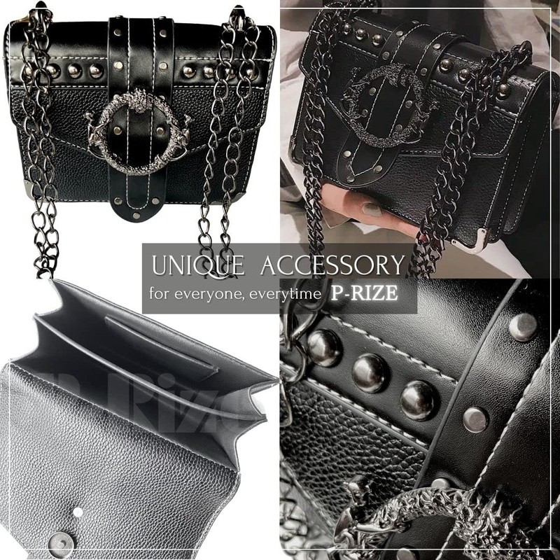 P-Rize Mine Style Square Bag, Women's, Small, Mini, Shoulder Bag,