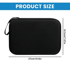 Travel Glasses Storage for Multiple Glasses - 27 x 20 x 6 cm EVA Hard Shell Glasses Box Organiser with 7 Adjustable Compartments, Sunglasses Case Storage for Men and Women (Black)