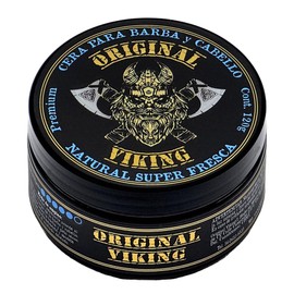 Cera NATURAL SUPER FRESCA calidad Premium para Barba, Bigote y Cabello, Alta fijación, Aroma Refrescante y Atractivo, Cruelty-Free, Origen Natural, Previene la caída, Sin químicos dañinos, 120g