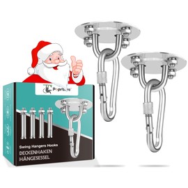 Ceiling Hook, Hanging Chair, Stainless Steel Punch Bag, Ceiling Bracket up to 400 kg, Ceiling Hook, Heavy Duty for Hanging Chair, Hammock, Punch Bag, Sling Trainer, Yoga Towel, Awning, Nest Swing,