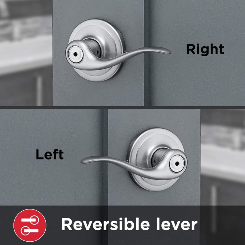 Kwikset Tustin Interior Privacy Door Handle with Lock, Door Lever