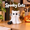 Mini Kitten Ghost Figurine for Halloween Decor – Cute Plastic