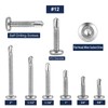 SG TZH 12 x 1" Stainless Steel Flat Head Socket