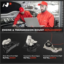 A-Premium 3PCS Engine Motor Mount and Transmission Mount Kit Compatible with Saturn Vue 2009-2010 2.4L, Automatic Transmission Only, Replace# 25911133