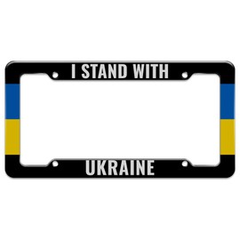GRAPHICS & MORE I Stand with Ukraine License Plate Tag Frame