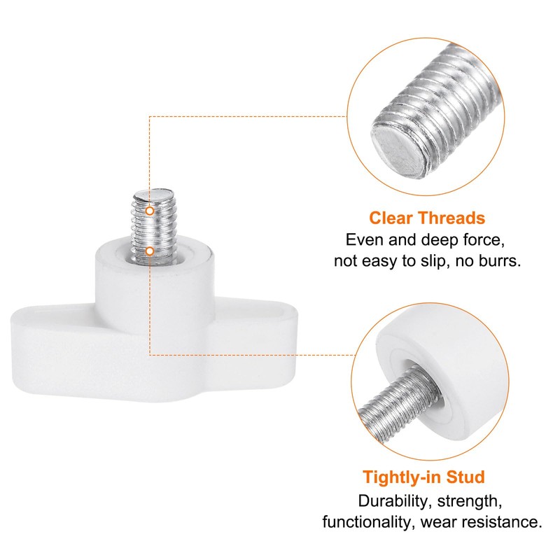 QUARKZMAN Pack of 20 Wing Knobs M6 x 10 mm