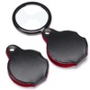 Teoyall 10X Small Magnifying Glass, 2 PCS Mini Pocket Magnifier